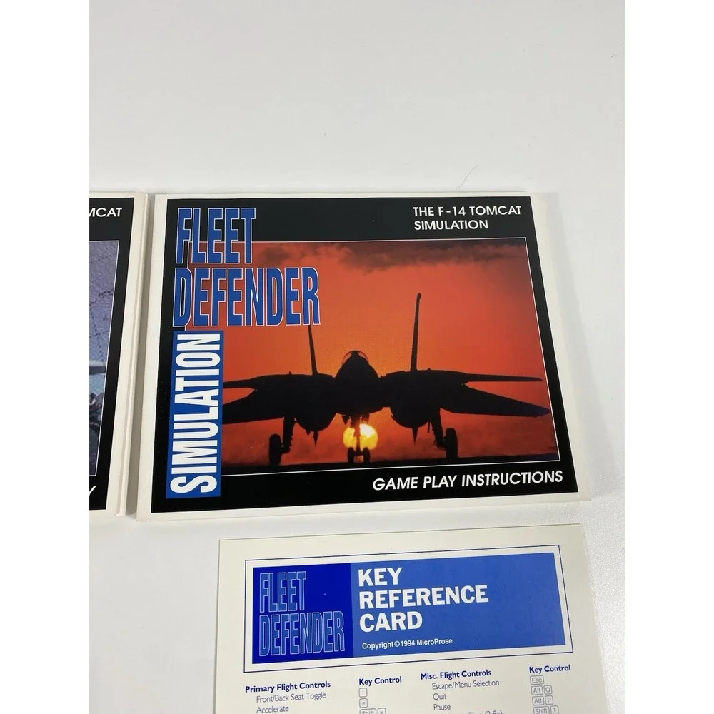 Fleet Defender Gold F-14 Tomcat Simulation Multimedia PC DOS Big Box CD-Rom CIB
